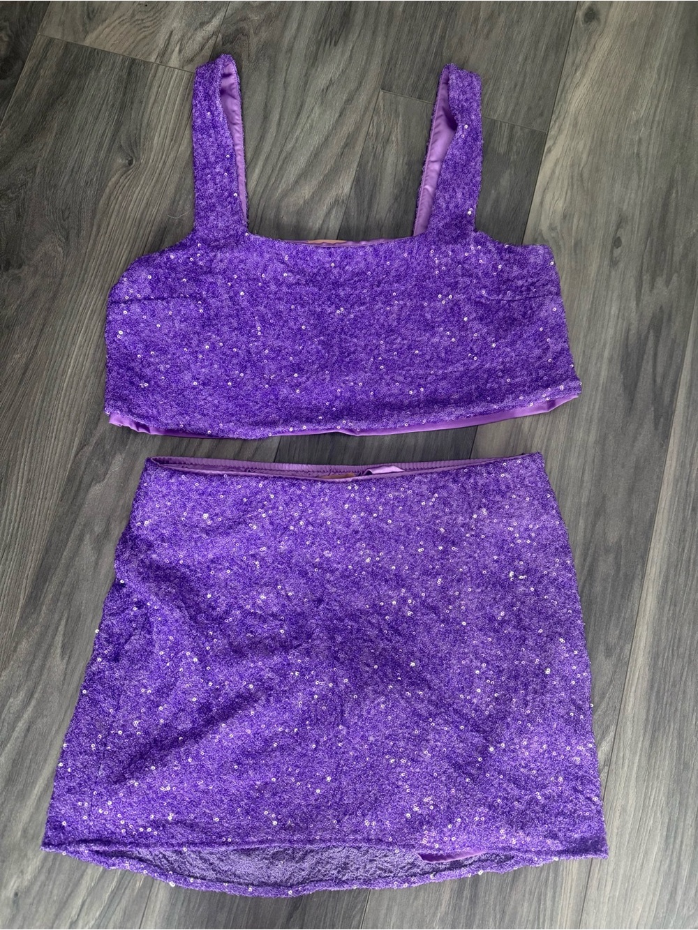 Purple Sequin Mini Skirt - Show me your Mumum